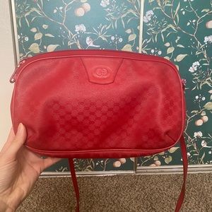 vintage gucci red crossbody bag